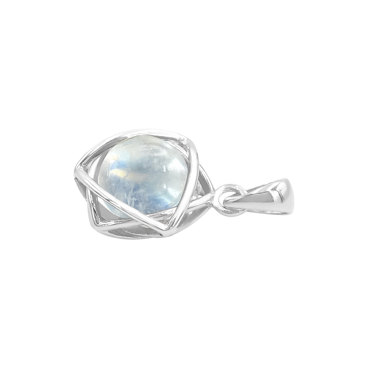 Starborn Gemstone Sphere 6-Point Star Pendant in Sterling Silver