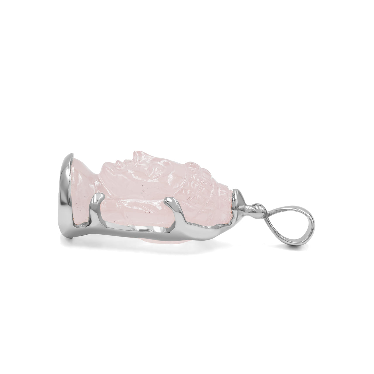 Pendentif tête de Bouddha en améthyste sculptée Starborn en argent sterling