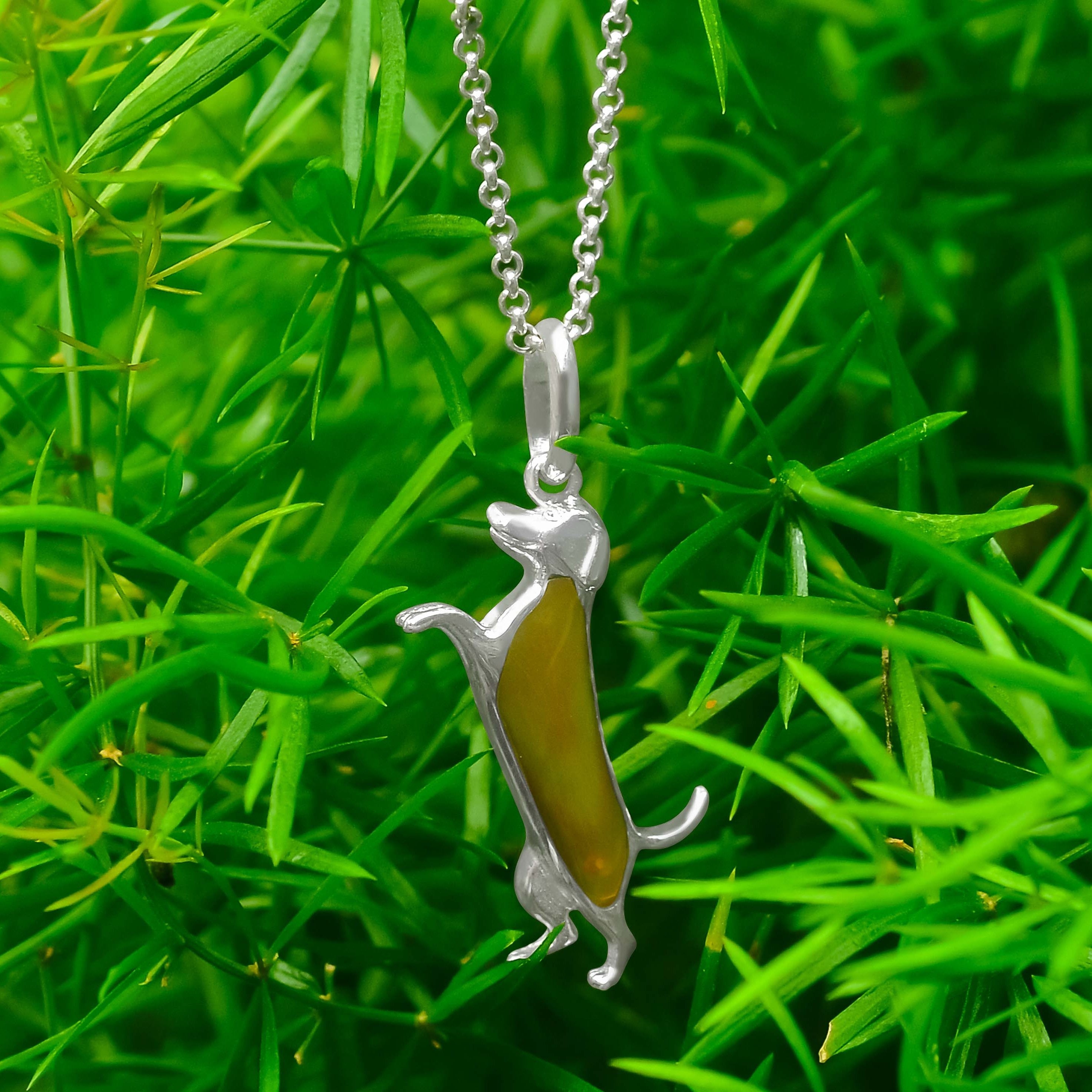 Pendentif Silhouette de chien Starborn en argent sterling