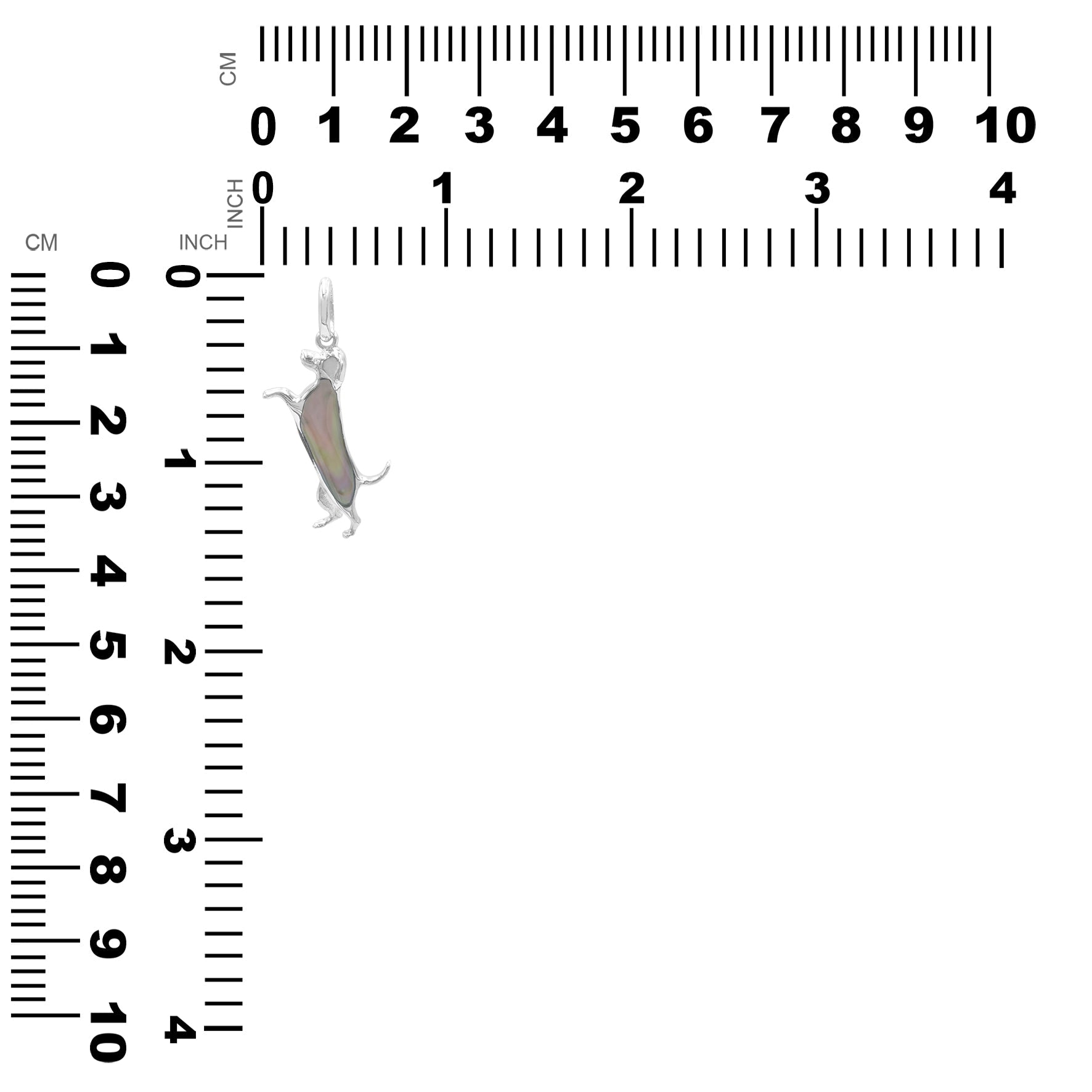 Pendentif Silhouette de chien Starborn en argent sterling