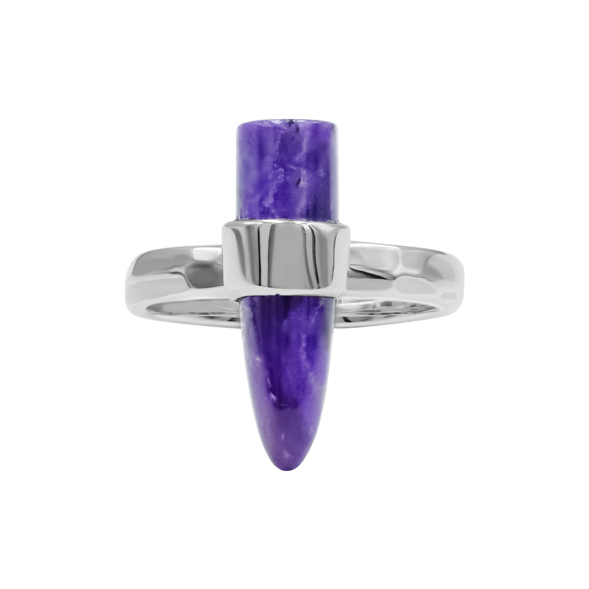 Starborn Sugilite mit Silberbandring aus feinem Sterlingsilber