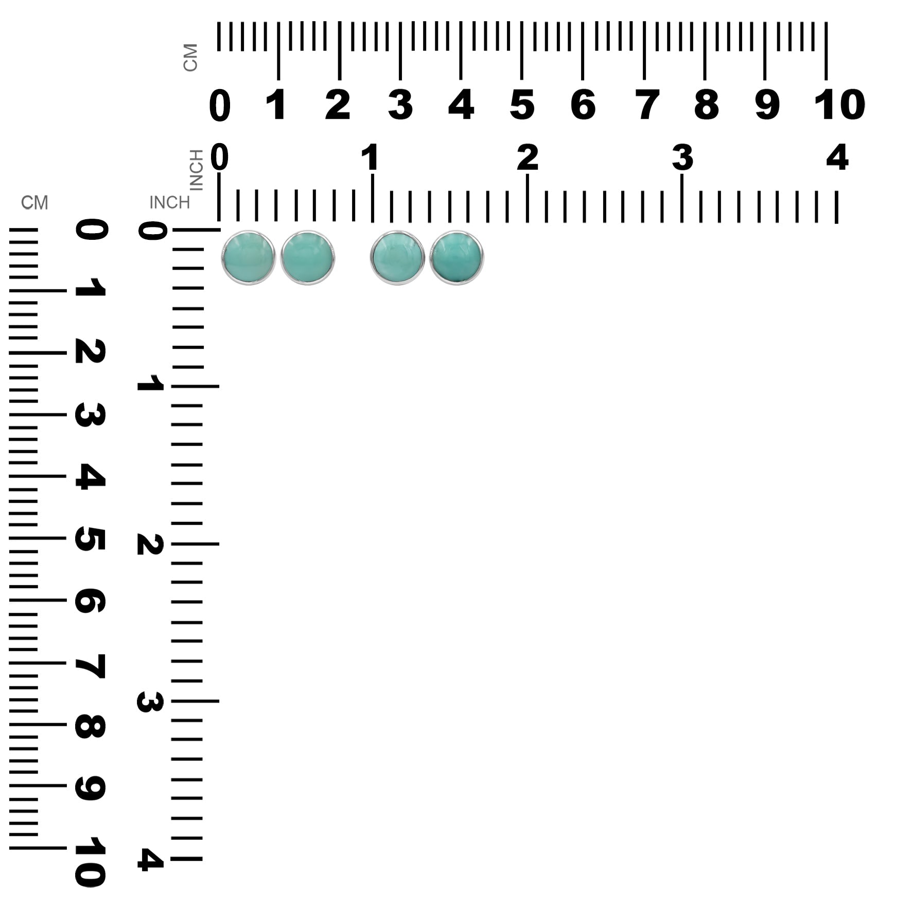 Starborn Campitos Turquoise Post Earrings in Sterling Silver