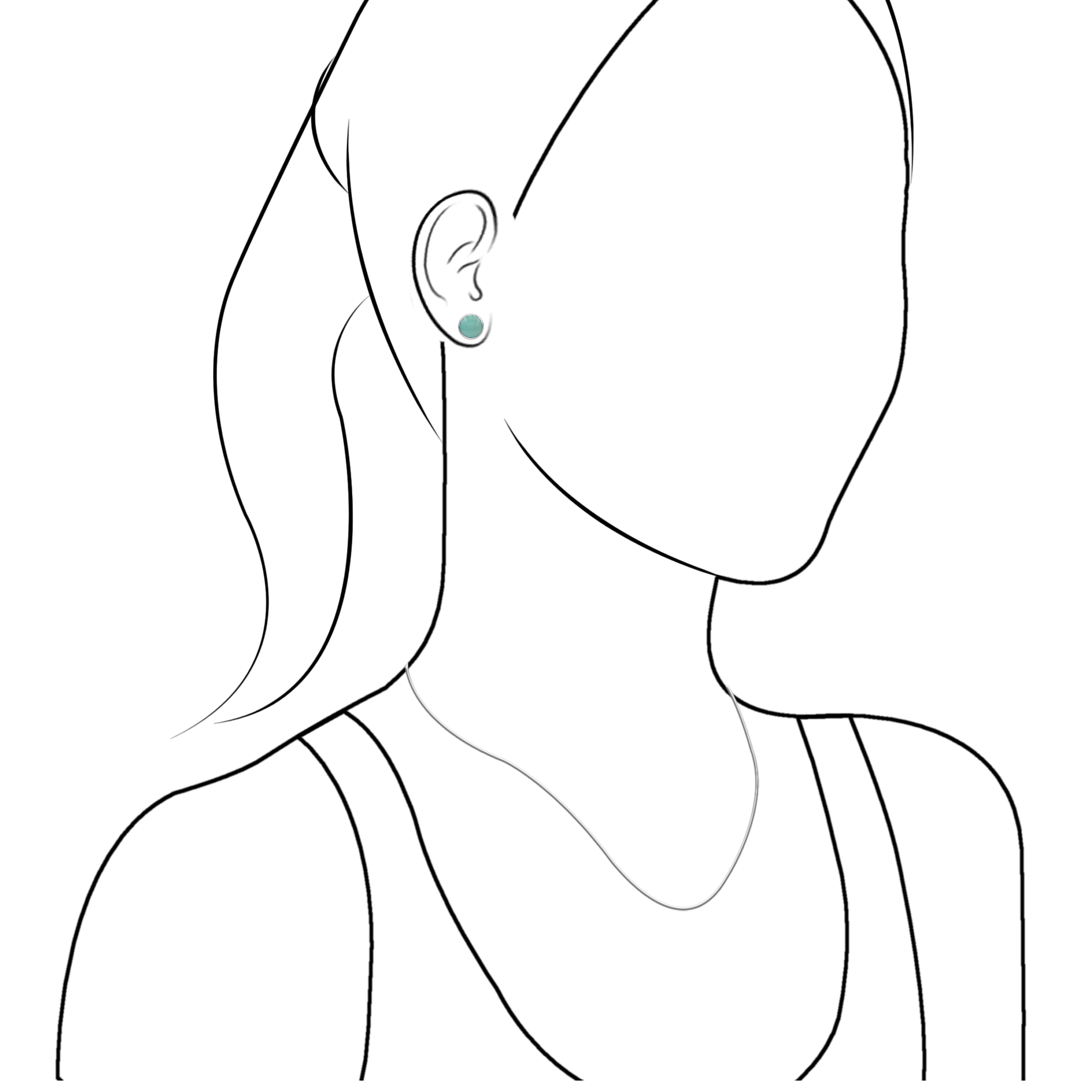 Starborn Campitos Turquoise Post Earrings in Sterling Silver