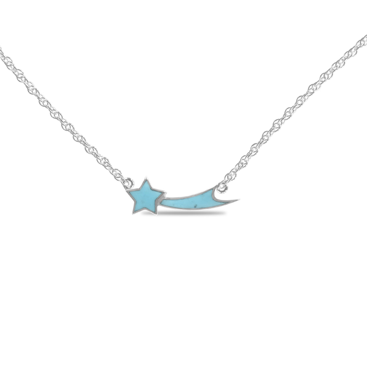 Starborn Shooting Star Necklace chain in Sterling Silver