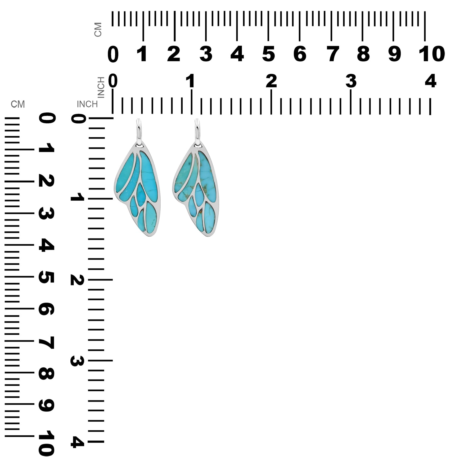 Starborn Gemstone Inlay Butterfly Wing Pendant in Sterling Silver