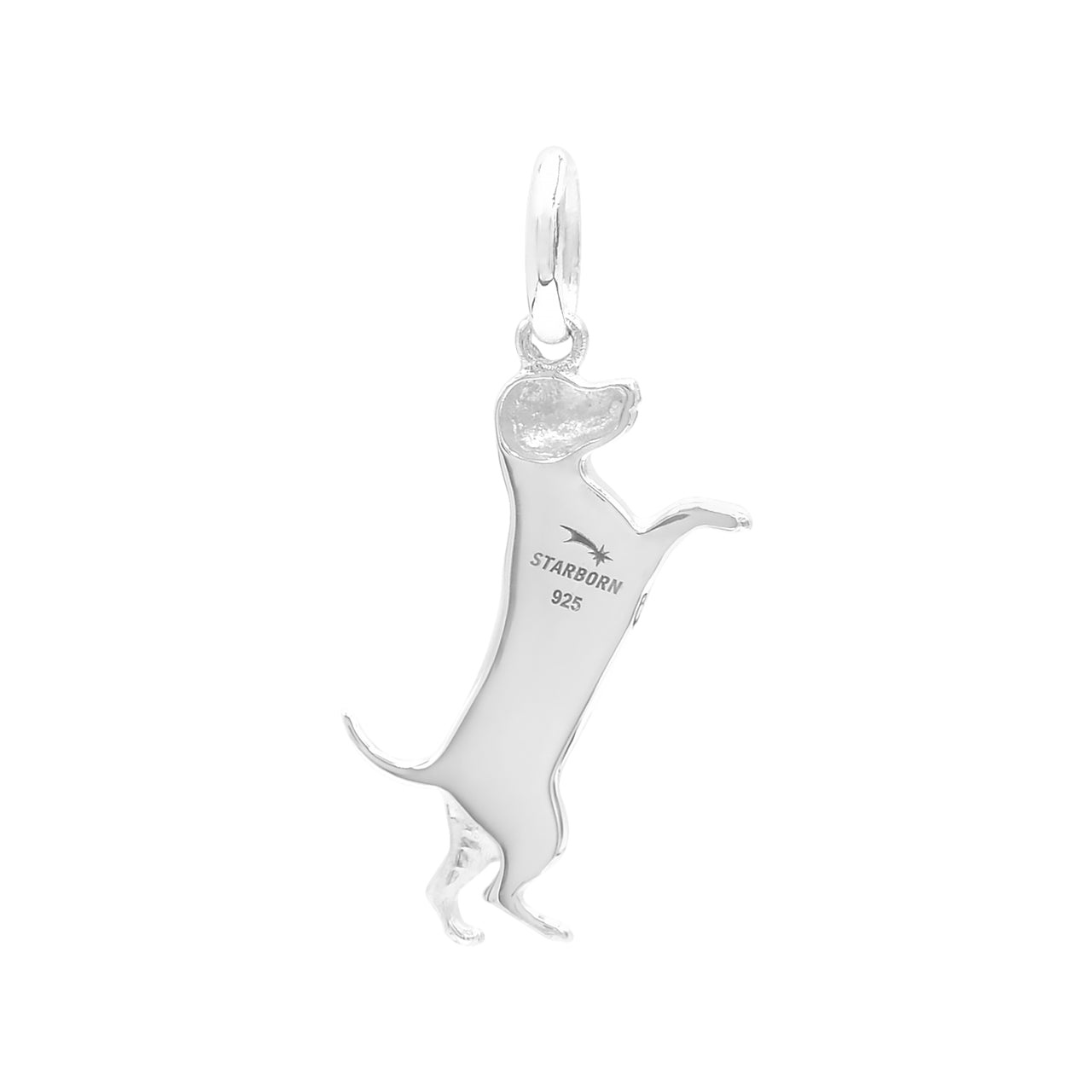 Pendentif Silhouette de chien Starborn en argent sterling