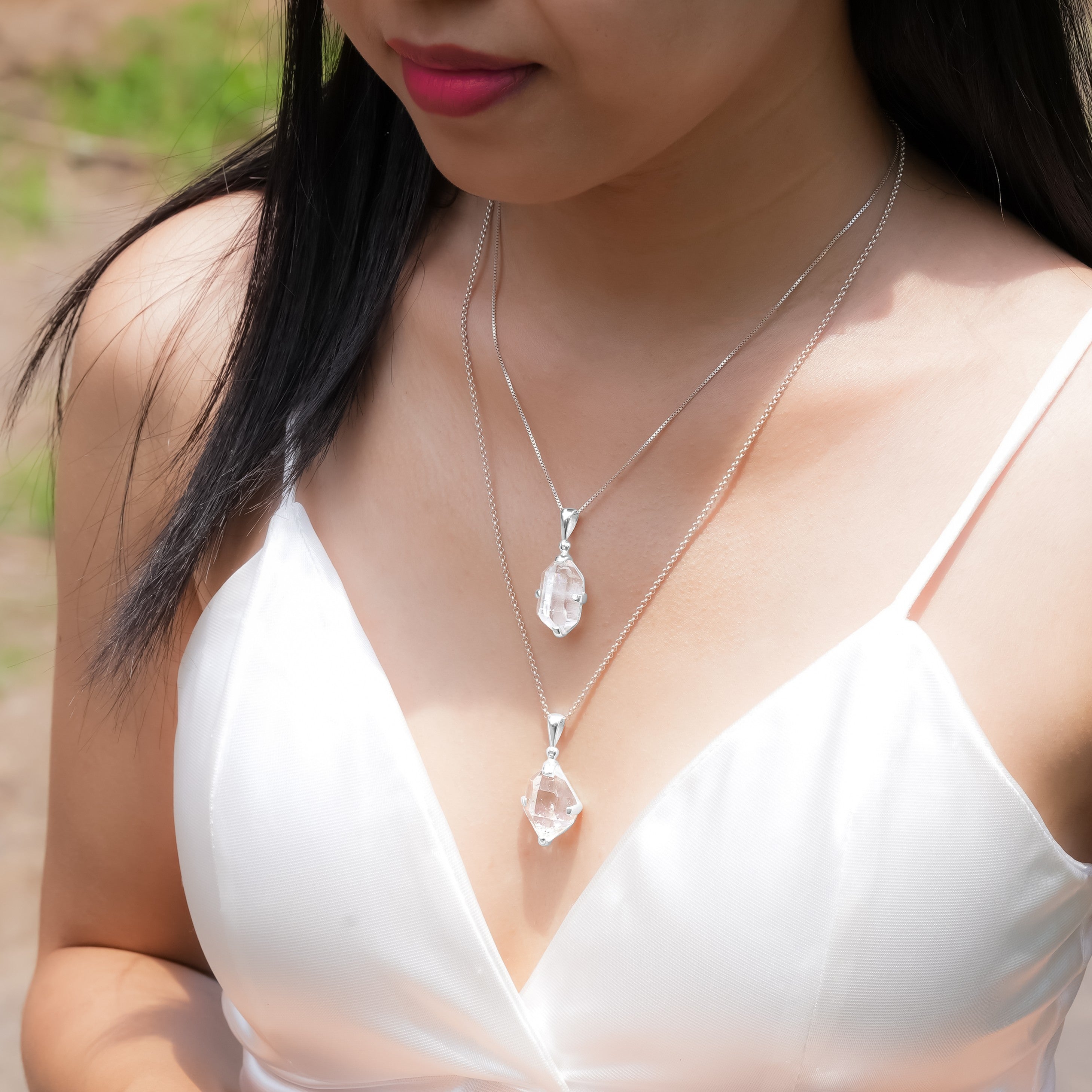 Starborn Herkimer Diamond Pendant in Sterling Silver