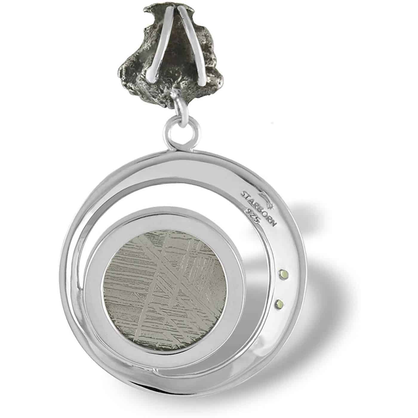 Starborn-Creations-Sterling-Silver-Moldavite-Muonionalusta-and-Campo-del-Cielo-Meteorite-Pendant-B00CJJ90VU-2