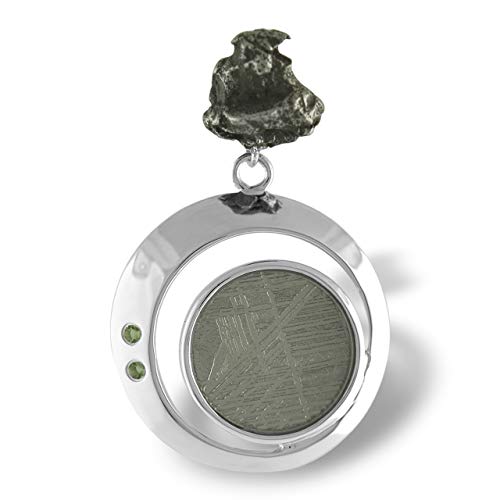 Starborn-Creations-Sterling-Silver-Moldavite-Muonionalusta-and-Campo-del-Cielo-Meteorite-Pendant-B00CJJ90VU