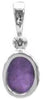 Starborn Oval Sugilite pendant made of 925 sterling silver.