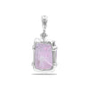 Starborn raw kunzite gemstone pendant in sterling silver