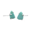 Starborn Creations Ohrstecker im Pfostenstil mit rauem Türkis-Edelstein 
