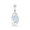 Starborn Rainbow Moonstone 4 to 7 Carat Crystal in Sterling Silver Cage Pendant