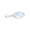Starborn Rainbow Moonstone 4 to 7 Carat Crystal in Sterling Silver Cage Pendant