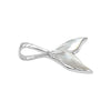 Starborn Mother of Pearl Whale Fin Pendant in Sterling Silver - Small