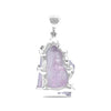Starborn Rough Kunzite Gemstone Sterling Silver Pendant - large