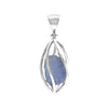 Starborn Genuine Tanzanite Rough Gemstone Sterling Silver Cage Style Pendant