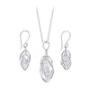 Starborn Herkimer Diamond Pendant/Earring Set with 40,64 cm Sterling Silver Chain