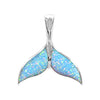 Starborn Cultivated Sterling Silver Opal Whale Fin Pendant - Large