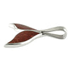 Starborn Red Coral Whale Fin Pendant in Sterling Silver - Large