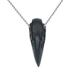 Starborn Obsidian Raven Skull Pendant Necklace