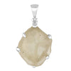 Starborn Rough Libyan Desert Glass Gemstone Sterling Silver Pendant