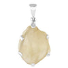 Starborn Rough Libyan Desert Glass Gemstone Sterling Silver Pendant