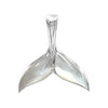 Starborn Mother of Pearl Whale Fin Pendant in Sterling Silver - Large