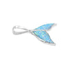 Starborn Cultured Opal Whale Fin Pendant in Sterling Silver - Small