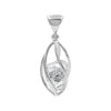 Starborn Raw Petalite Crystal in Sterling Silver Spiral Cage Pendant
