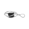 Starborn pendant black tourmaline Schörl crystal natural pendulum 925 sterling silver