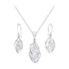 Starborn Herkimer Diamond Pendant/Earring Set with 40,64 cm Sterling Silver Chain