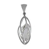 Starborn Herkimer crystal 10 carat natural pendant 4cm long 925 sterling silver