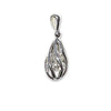 Starborn Herkimer Quartz Teardrop Style Cage Pendant 925 Sterling Silver