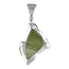 Starborn Moldavit natürlicher 10-15 Karat roher Heilstein 925 Sterling Silber Anhänger
