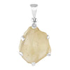 Starborn Libyan Desert Glass Tektite 925 Sterling Silver Pendant - Medium Size
