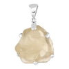 Starborn Libyan Desert Glass Tektite 925 Sterling Silver Pendant - Medium Size