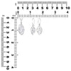 Starborn Herkimer-Diamant-Anhänger/Ohrring-Set mit 40,64 cm langer Sterlingsilberkette 