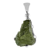 Starborn Moldavite Natural 10-15 carat Raw Healingstone 925 Sterling Silver Pendant