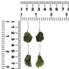 Starborn Creations Sterling Silver Natural Raw Moldavite Prong Set Earrings