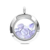 Starborn Amethyst Tumbled Crystal Window Pendant in Stainless Steel
