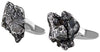 Starborn Sterling Silver and Genuine Campo Del Cielo Meteorite Cufflinks