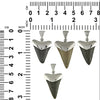 Starborn Fossil Shark Tooth Cap Set Pendant in Sterling Silver