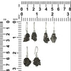 Starborn Rough Elite Schungit-Tropfenohrringe aus Sterlingsilber 