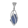 Genuine Tanzanite Sterling Silver Cage Style Pendant