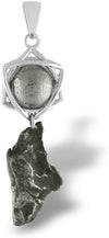 Starborn Creations Sterling Silver Muonionalusta and Campo de Cielo Meteorite Orbit Pendant