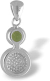 Starborn Sterling Silver Moldavite Muonionalusta Meteorite Prism Pendant