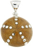 Starborn Sterling Silver Fossil Sea Urchin Studded Pendant