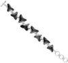 Starborn echtes fossiles Megalodon- und Cosmopolitodus-Armband aus Sterlingsilber