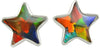 Starborn Ammolite Star Sterling Silver Stud Earrings